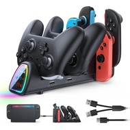 [Switch 2/1 Compatible] Charging Dock for Nintendo Switch 2/1/OLED for Joycon 2, 10 in 1 Fast Charge