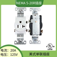 20A 125V American Standard Wall-Mounted Single Outlet Outlet Peralatan Penyaman Udara Amerika Outlet