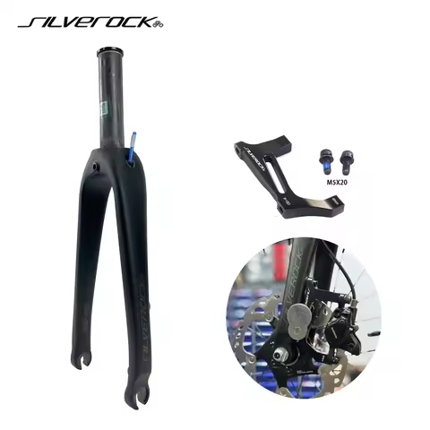SILVEROCK EVO Carbon Fork 16" 349 18in 355 Caliper Disc Brake 100mm 28.6mm for K3Plus K9 Folding Bik