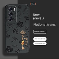 oppo reno 5f casing oppo reno 12 pro casing Everything Goes Smooth Embossed Suitable for oppoReno12 