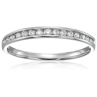 VIR JEWELS 1/10 cttw to 1 cttw Diamond Wedding Band for Women, Classic Diamond Wedding Band in 10K G