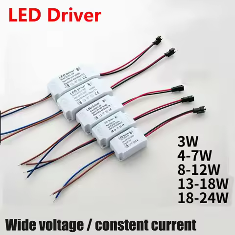LED Driver 3W 4-7W 8-12W 15-18W 18-24W For LEDs Power Supply Unit AC90-265V 50/60Hz Lighting Transfo