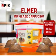 ELMER DIP GLAZE CAPPUCCINO REPACK 250 GRAM 500 GRAM/ ELMER GLAZE REPACK