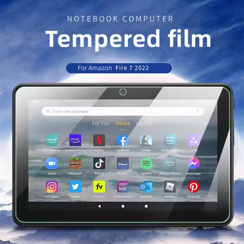 Screen Protector for Kindle Fire 7 2022 7 Inch case Tempered Glass Film For All-New Amazon Fire 7 Ta