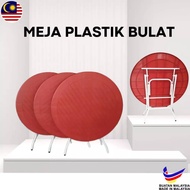 MEJA LIPAT BULAT/MEJA BULAT 3KAKI/FOLDABLE PLASTIC DINING TABLE