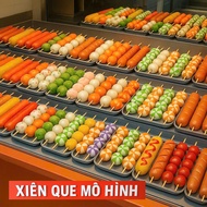 Display skewer model - kfc fried chicken thighs, kfc chicken wings, potatoes, squid, fish, shrimp