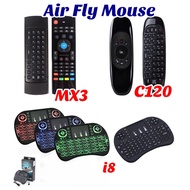 Air Fly Mouse Remote Control Touchpad Mini Keyboard Mouse MX3 C120 I8 Smart Wireless Connect USB For