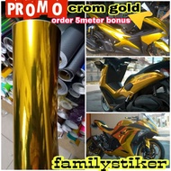 Gold chrome metallic mirror sticker, chrome mirror sticker, premium gold scotlet