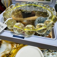 收藏透體玻璃透黃金利比亞隕石11.5mm33.1g財富引流器事業招財