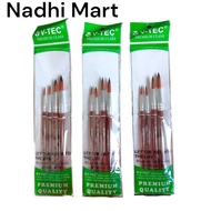 V-TEC VT-1106 BRUSH SET OF 4 (12/S480) PAINTING BRUSH/ SET OF 4 ROUND BRUSH/ SET