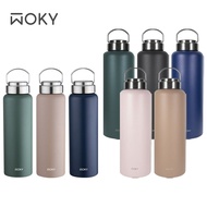 【WOKY 沃廚】 提手輕芯鈦瓷易潔層保溫瓶800ml+1200ml