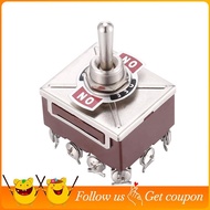 AC 380V 10A ON/OFF/ON 3 Positions 12 Pin Latching Toggle Switch 4PDT