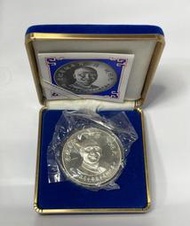 AX974 先總統 民國75年蔣公百年誕辰紀念銀幣 27g盒裝 附說明書 如圖