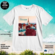 T-SHIRT BY ESTONIA 11 WEAR COUNTRYTAG ASAL COTTON 30S SOUVENIR PREMIUM GIFT