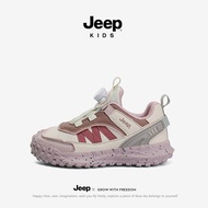 Jeep Jeep Girls Sports Shoes 2025 Spring Autumn Buttons Children Anti-slip Hiking Shoes Boys Running
