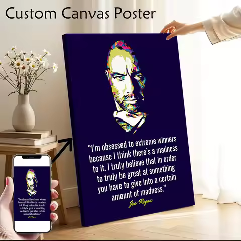 Joe Rogan Quotes Printed Canvas Poster Personalized High Quality Wall Art Paintings for Gamer Decora