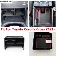 Central Control Armrest Storage Box Pallet Container Phone Case Holder Accessories Interior For Toyota Corolla Cross 202