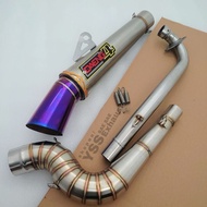 (T) Daeng sai4 open spec Pipe canister 51mm open specs exhaust Pipe for Wave 125 Xrm 110/125 Wave 100/10/115 Rs125 Furry 125 Smash 115 Rusi100/110 Daeng Pipe Daeng sai4 Aun Pipe Nlk Pipe Charama Pipe Creed Pipe