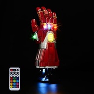 cooldac Light Kit for Lego 76223 Iron Man Nano Gauntlet, Remote Control Light Set Compatible with Le