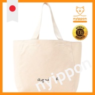[agnes b.] Logo Tote Bag GO03-01 for Women in Ivory and Beige