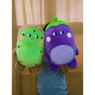 kiwi and eggplant mallow pillow B29