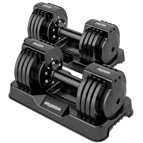 25/55lb Pair Adjustable Dumbbell Set 5 in 1 10 in 1 Free Weights Dumbbells with Anti-Slip Texture Ha