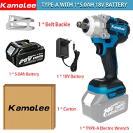 [300 dari cuci gudang] Kamolee Tool DTW285 520 N.m 1/2" 1/4" Cordless Electric Impact Wrench Kompati