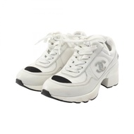 【二手】香奈兒 (Chanel) 女士運動鞋，Coco Mark 標誌，皮革，絨面革，二手 B