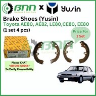 [BNN] Yusin Toyota AE80, AE82, LE80,CE80, EE80 Brake Shoes Set Rear – OEM Replacement (1 Set)