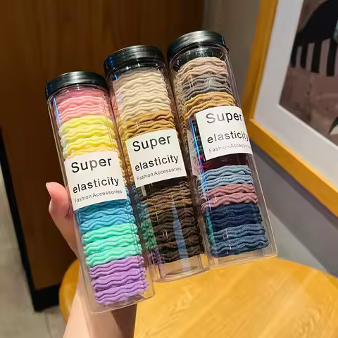 20Pcs High Elasticity Hair String Fashionable Sports Hair Loop All Season Hair String Packaging As S
