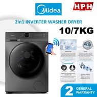 Midea 2 in 1 Washer Dryer MF100D85B MF200D85B (8.5kg/6kg) MF200D100WB (10kg/7kg)