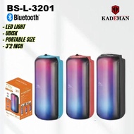 3x2"Inch LED Portable Super Bass Speaker Portable Bluetooth Speaker Bass Boosting Sound Portable L-3