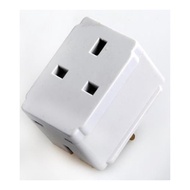 3 Way Adaptor UK 13A Socket Plug 3 Pin