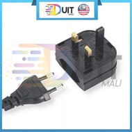 DM 2 Pin Plug To 3 Pin Plug Standard Travel Converter Adapter Socket Portable UK British Malaysia Ve