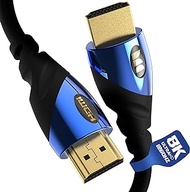 Monster 8K HDMI Cable Ultra High-Speed Cobalt 2.1 Cable - 48Gbps with eARC, 8K at 60Hz for Superior Video and Sound Quality – HDMI Cables for PS5, Apple TV, Roku, Smart TV, Xbox Series X and S – 4FT