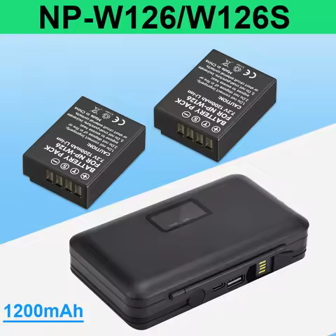Battery NP-W126 Charger NP-W126 W126S NP W126 Camera Battery with LCD Dual Charger for Fujifilm Fuji