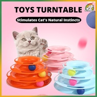 Cat Three-layer Turntable Toy Educational Interactive Toy Cat Turntable Ball Cat IQ Training Toys