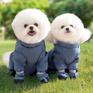 [Big orange] Suspender Boots For Dogs Simple Waterproof Dog Rain Boot Adjustable Fit Dog Shoes Outdo