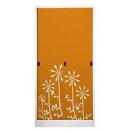 ตู้เสื้อผ้าเหล็กบานเลื่อน KIOSK SDW-18/I DG/OR 91.4 ซม. สีส้ม (1031759)