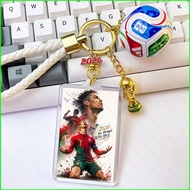 G2P Cristiano Ronaldo Acrylic Keychain Football Pendant Durable Charm For Backpacks & Keys Fans Souv