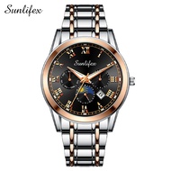 Sunlifex Jam Tangan Pria Tahan Air Asli Ori Tipis Laki Dewasa Jam Quartz Bercahaya Bisnis Klasik Jam