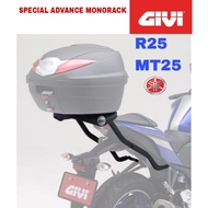 GIVI MONORACK R25 MT25 SPECIAL ADVANCE RACK J SRV YAMAHA R25 MT25 MOTOR ACCESSORIES MT25 R25 MT-25