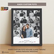 Birthday, Anniversary, Graduation, Wedding Gifts | Custom Aesthetic Black and White Collage Photo Fr