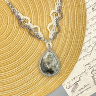 蠟線編織項鍊-水草瑪瑙項鍊