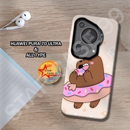 S30-Case hybrid IMD HUWAEI PURA 70 ULTRA - bear motif - casing huawei pura 70 ultra-casing-cassing-p