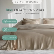RIFFAR The Rufy™ 100% Lyocell Bed Sheet Set 4 in 1 - Size Single/Super Single/Queen/King/Super King