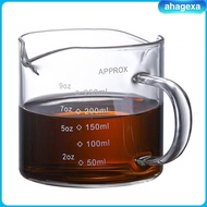 [Ahagexa] Espresso Glasses Coffee Measuring Cup Double Spouts Versatile Espresso Glass