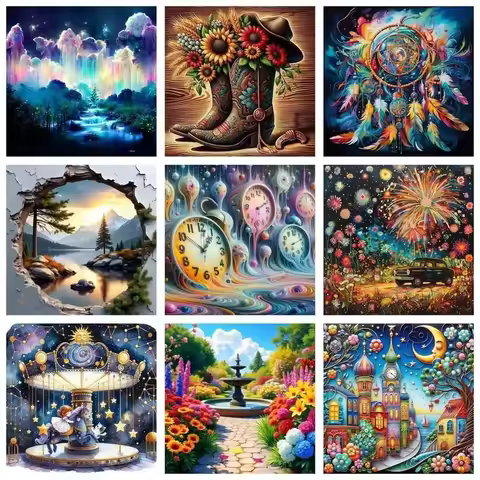 500/1000/1200/2000 PCS Colorful Landscape DIY Jigsaw Puzzle Home Decor Adults Puzzle Games Family Fu
