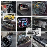 perodua myvi lagi best/icon 2011-2017accessories carbon fiber exterior decoration gear panel /window