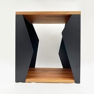 鐵木和　遂形邊桌　置物架　喇叭架　工業風實木層架　矮桌　矮櫃